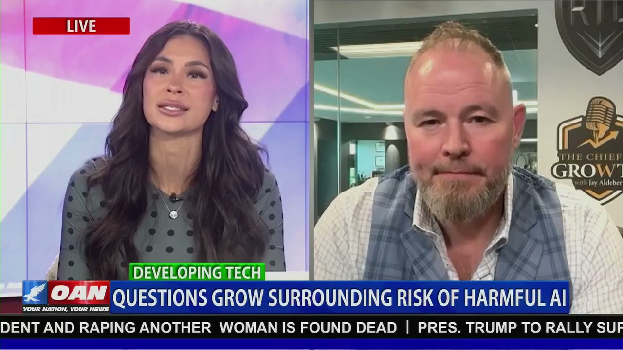 Jay Aldebert on OAN discussing AI fraud and small-business safeguards