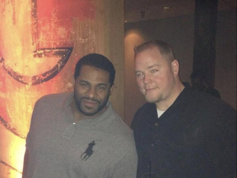 Jay Aldebert with Jerome Bettis